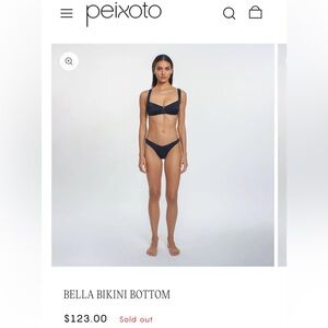 Peixoto Bella Bikini Bottom in navy blue